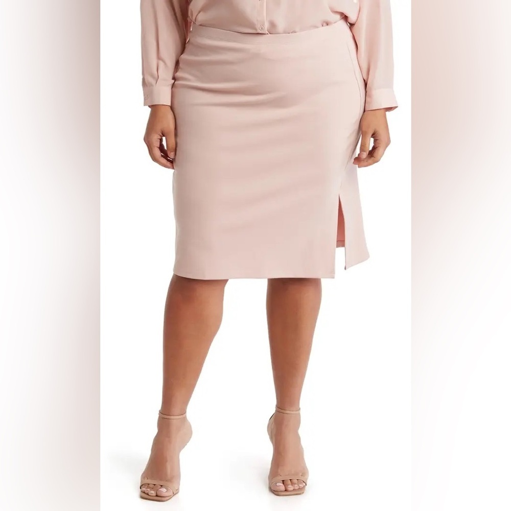 NWT T TAHARI Front Classic Skirt BLUSH Available in BLUE $78 1X BUNDLE + SAVE